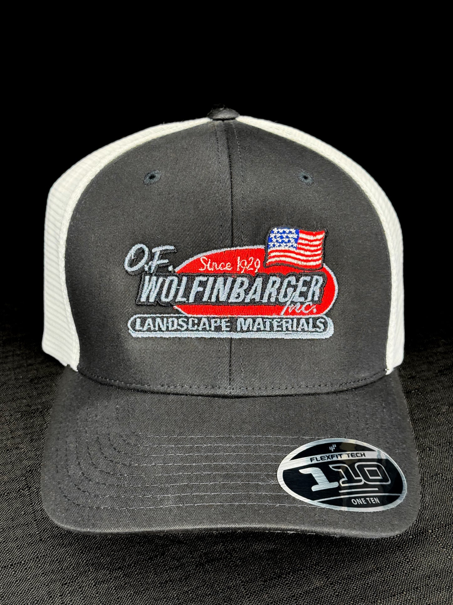 Black and White Wolfinbarger Trucker Hat