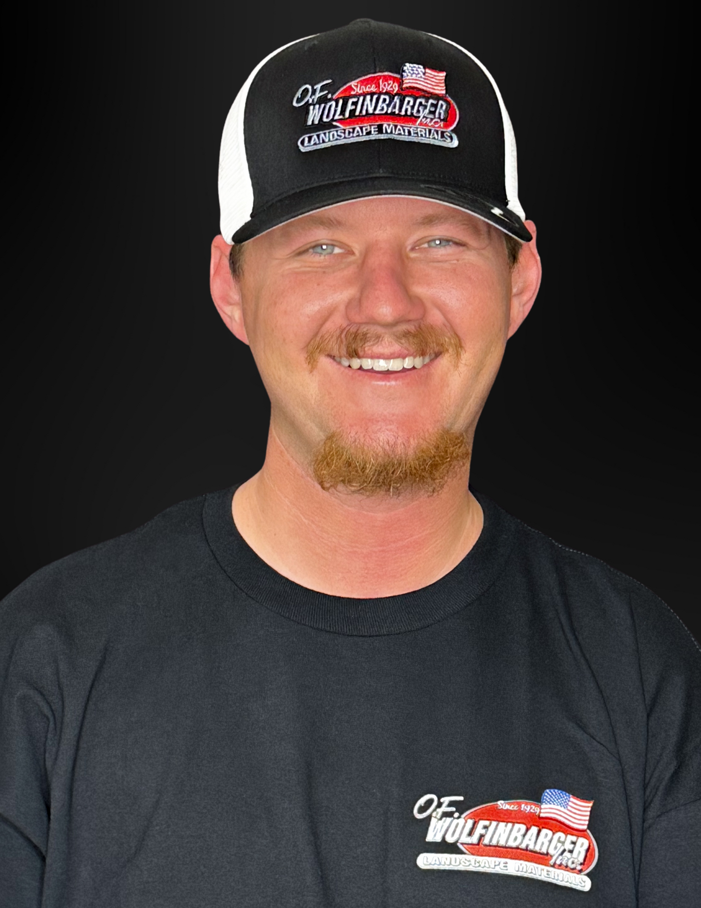 Black and White Wolfinbarger Trucker Hat