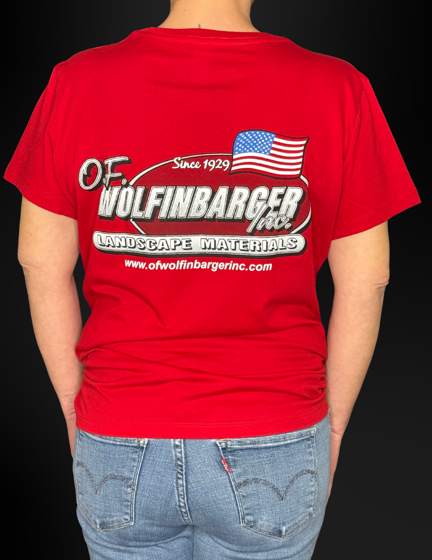 Women's Red V-Neck