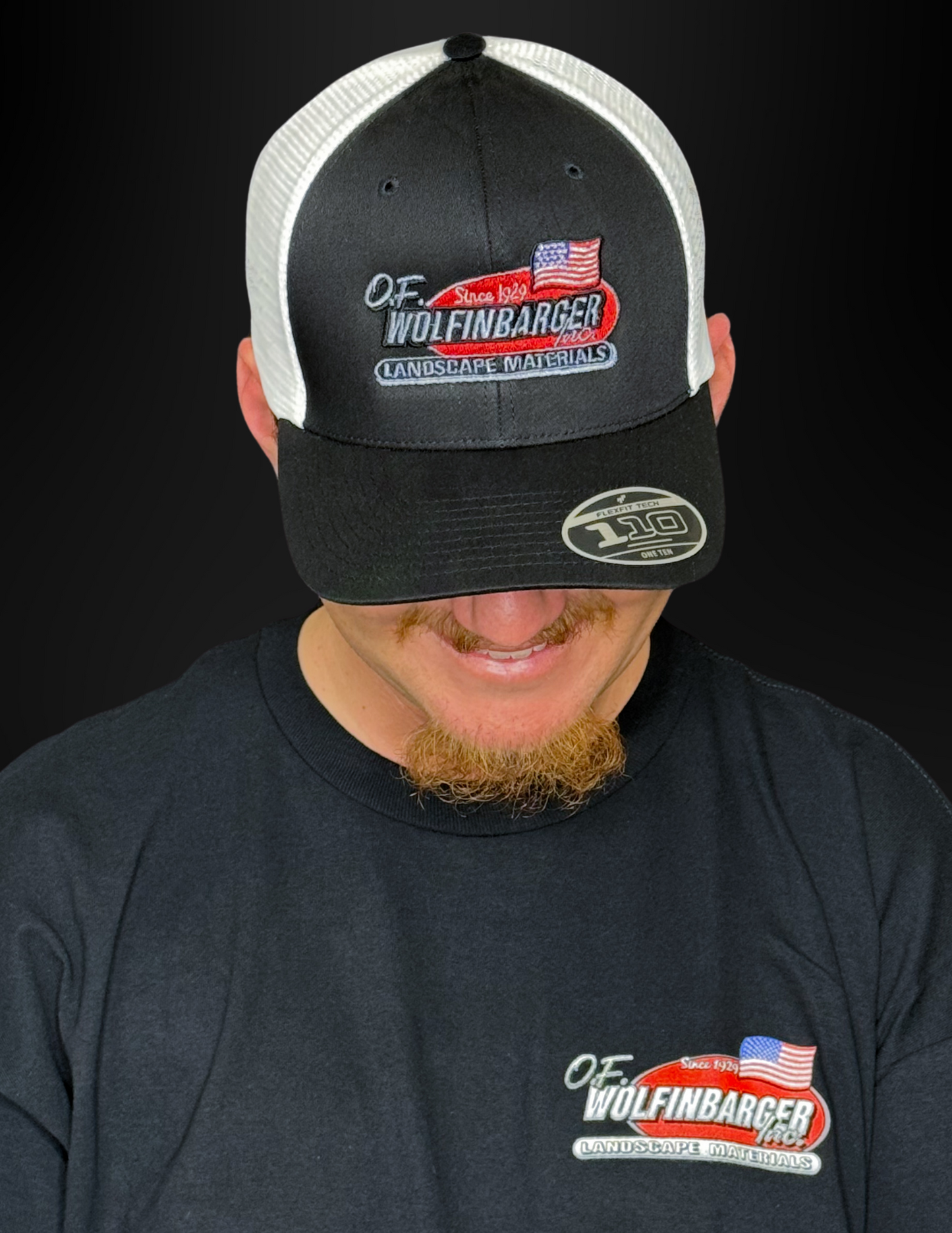 Black and White Wolfinbarger Trucker Hat