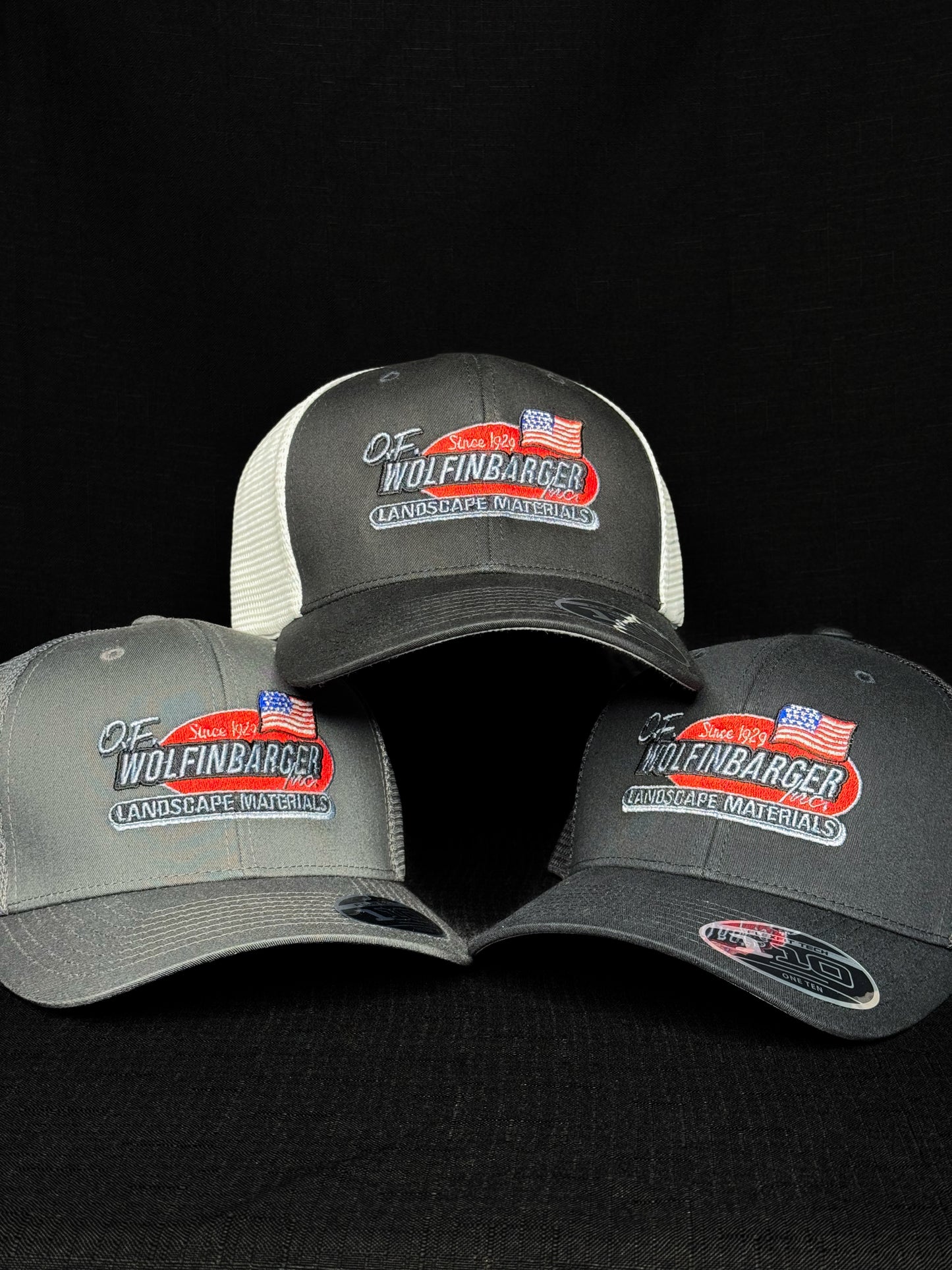 Black and White Wolfinbarger Trucker Hat