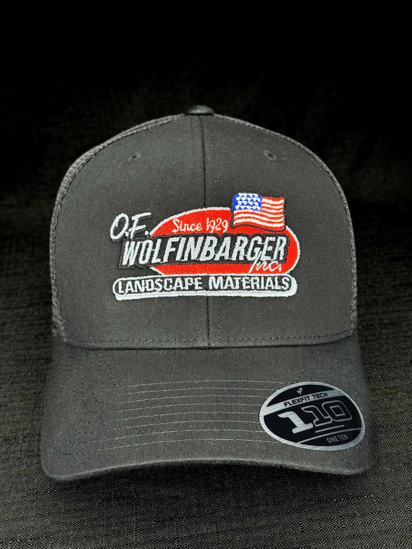 Black and White Wolfinbarger Trucker Hat