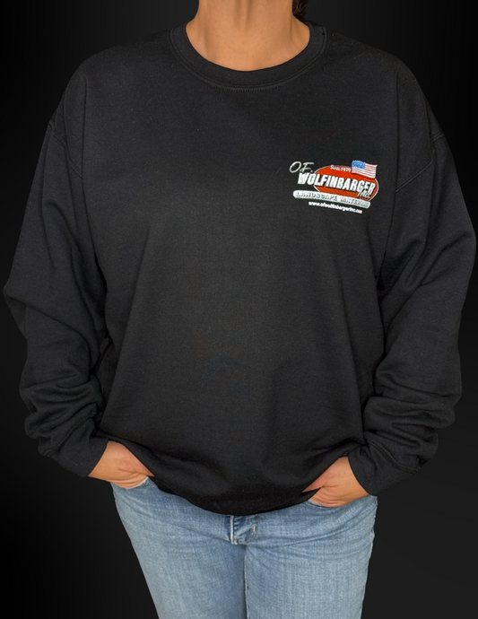 O.F. Wolfinbarger Black Crewneck